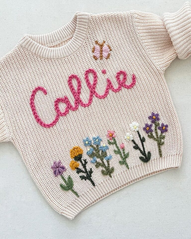 Custom Birth Flower Sweater