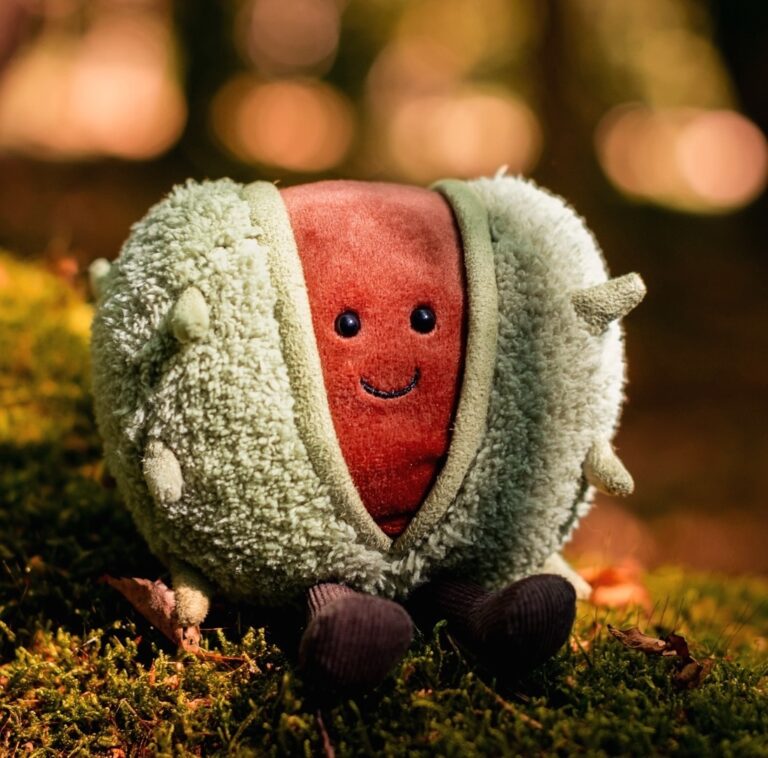 Plushie in Autumn Forest