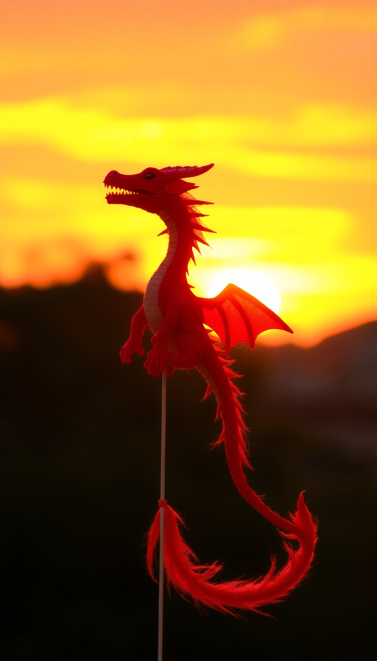 Red Dragon Silhouette