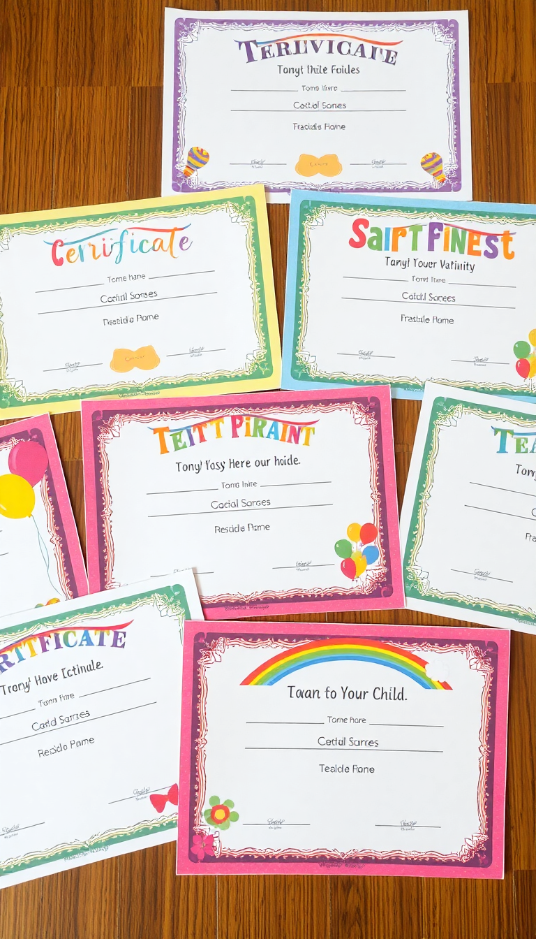 DIY Kids Certificates