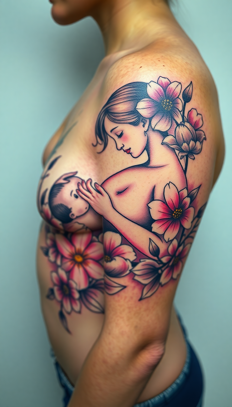 Mother and Child Tattoo