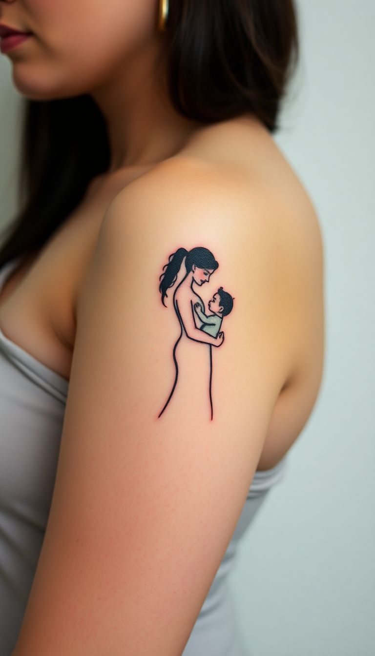 Mother and Child Tattoo